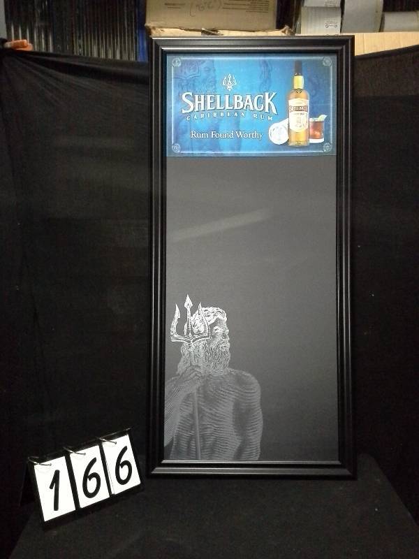 lot 166 image: Shellback Caribbean Rum chalk board