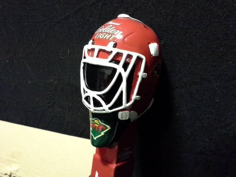 lot 170 image: Rare, Budweiser Minnesota MN Wild NHL hockey mask tap handle