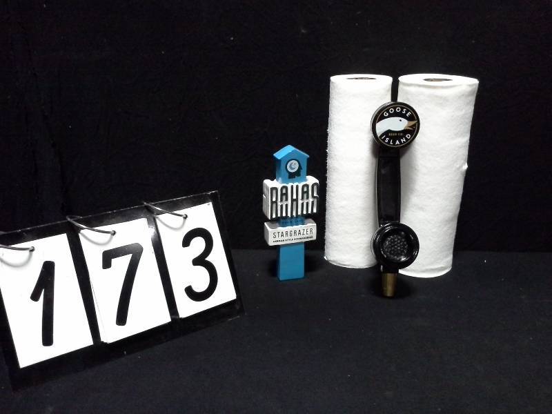 lot 173 image: Bauhaus Stargazer, Goose Island tap handles