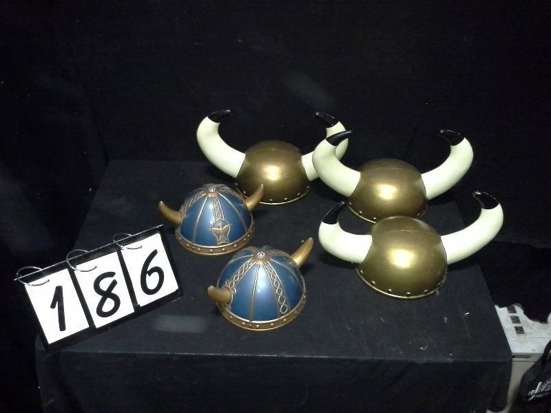 lot 186 image: Viking horns  helmets