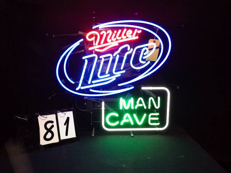 lot 81 image: Miller Lite Man Cave neon