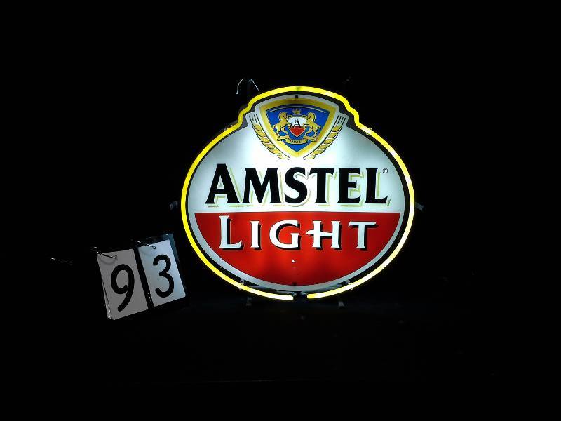 lot 93 image: Amstel Light neon sign