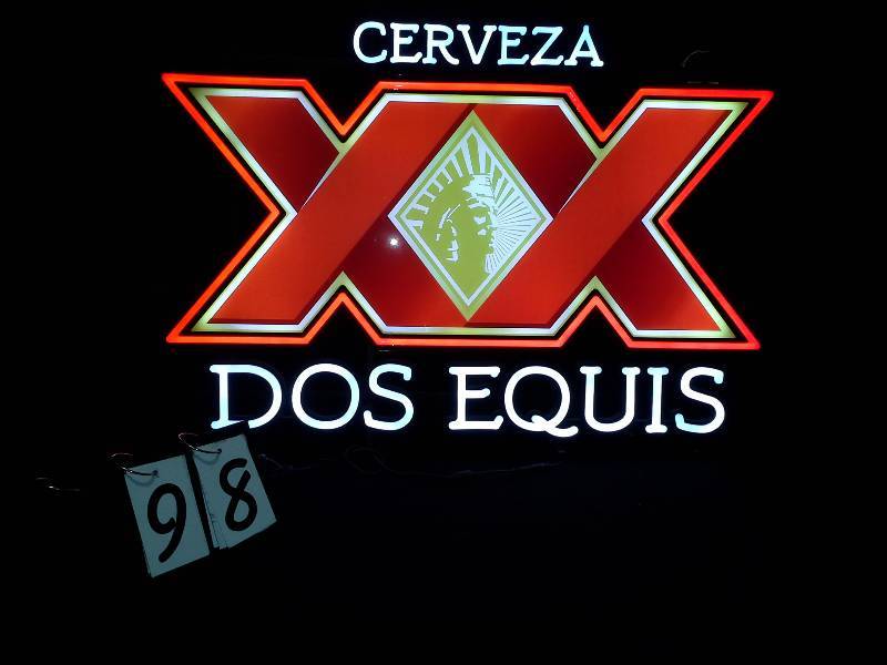 lot 98 image: Dos Equis Cerveza LED sign