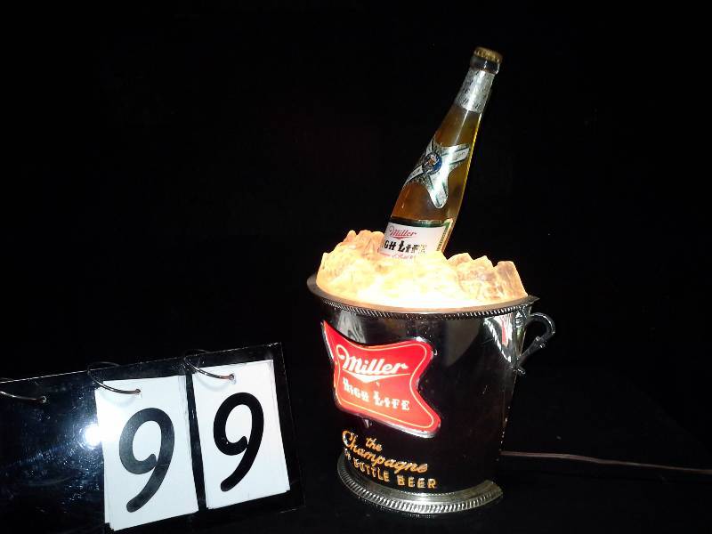 lot 99 image: Miller High Life bottle, plastic light up