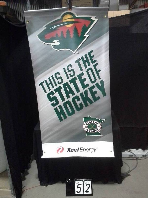lot 52 image: MN Wild, This is the State of Hockey banner