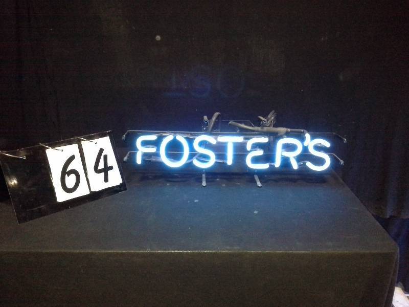 lot 64 image: Fosters neon sign