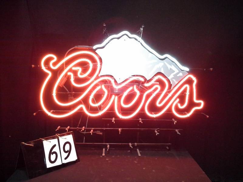 lot 69 image: Coors Light mountain neon