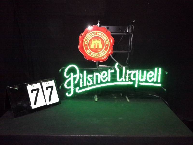 pilsner urquell neon sign