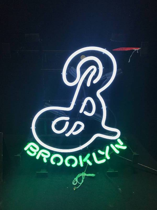 lot 38 image: Brooklyn Brewery B neon sign