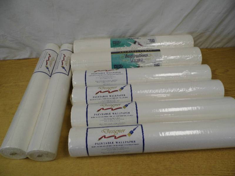 lot 118 image: 8 Rolls of Paintable Wallpaper