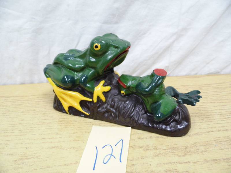 Cast Iron Bank - Frogs