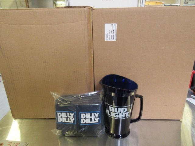 NEW BUD LIGHT PITCHERS AND KOOZIES
