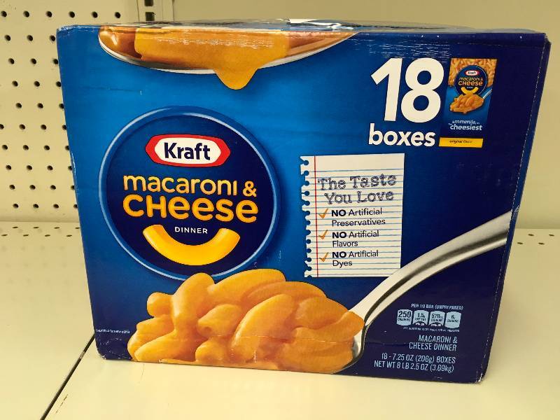 lot 55 image: MAC & CHEESE 187.25 OZ, RETAIL $14.79