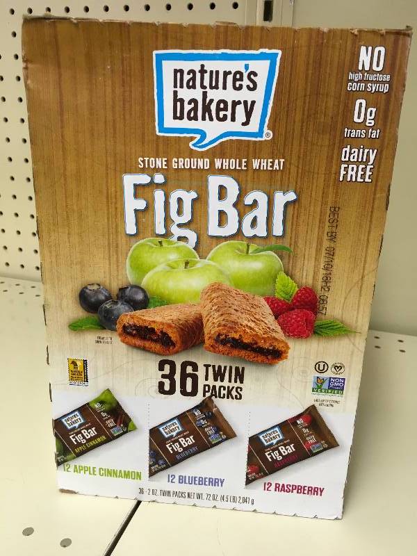 lot 61 image: NAT BAKERY FIG BAR 362Z, RETAIL $10.89