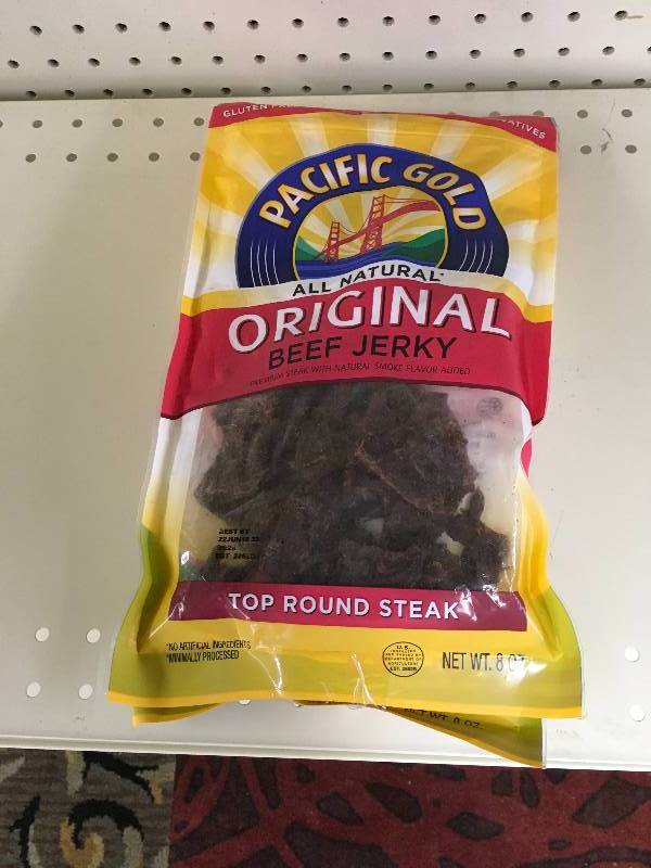 lot 83 image: PACIFIC GOLD BEEF JERKEY, RETAIL $15.99