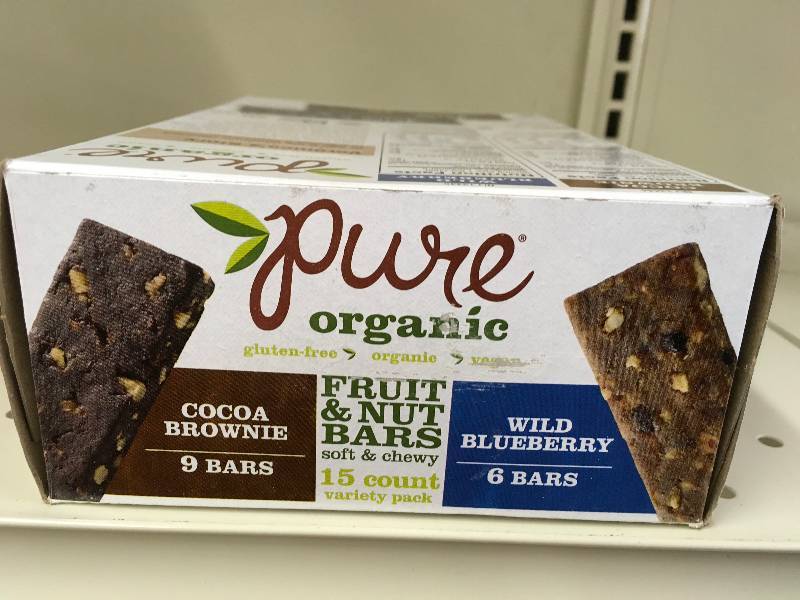 lot 93 image: PURE ORGNC BAR 151.7 OZ, RETAIL $16.79