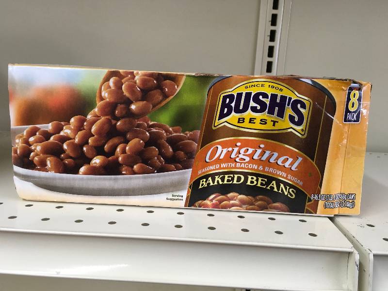 lot 94 image: BUSHS BAKED BEANS 816.5, RETAIL $8.99