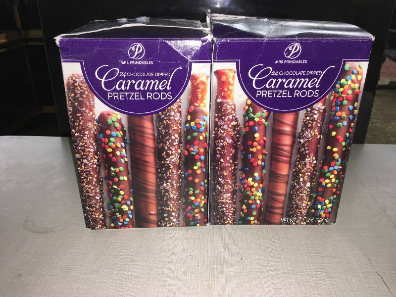 lot 109 image: TWO (2) CHOCCARM PRTZEL RODS, RETAIL $12.79 EACH
