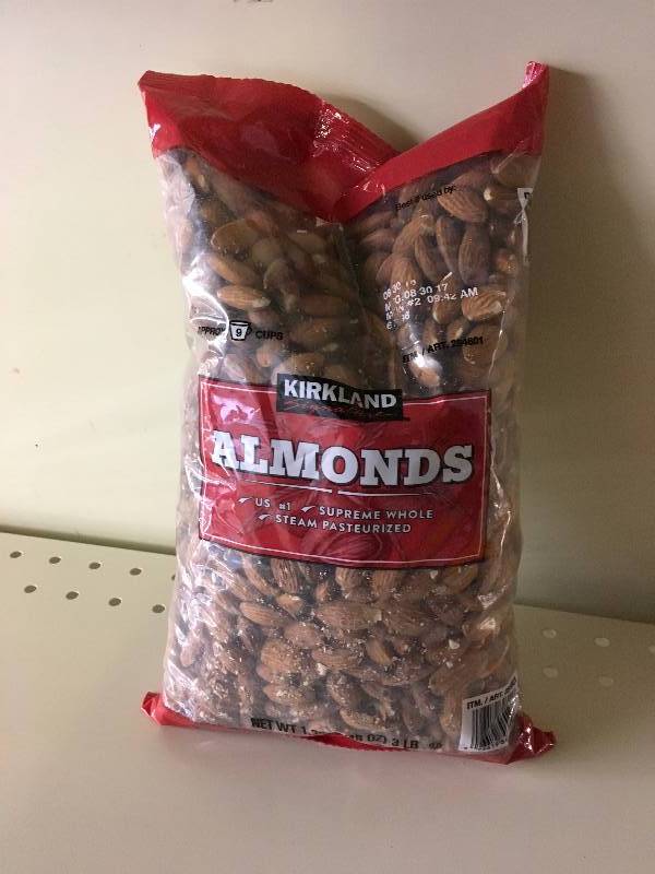 lot 130 image: KS WHOLE ALMONDS 3 LBS, RETAIL $12.69