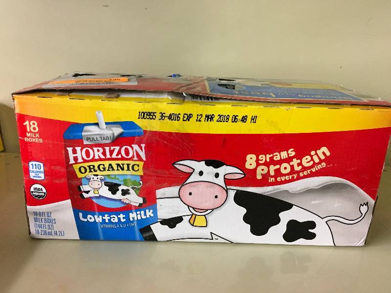 lot 135 image: ORG 1% LOWFAT MILK 188Z, RETAIL $16.99