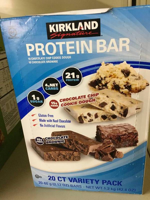 lot 142 image: KS PROTEIN BAR 20CT2.12Z, RETAIL $17.99