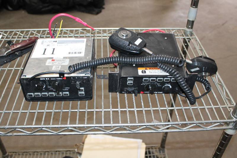 lot 11 image: Lot of (2) Federal Signal PA640 Radio Sets