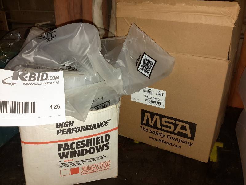 lot 126 image: Large lot of face shield replacements