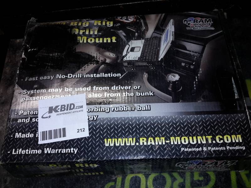 lot 212 image: Ram Big Rig Computer Mount for vehicle computer