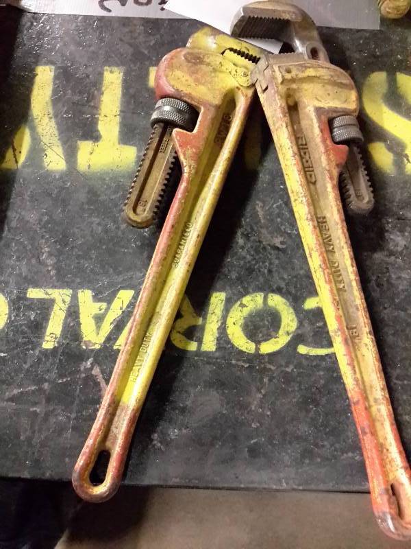 lot 111 image: 2, Rigid, 18 in pipe wrenches