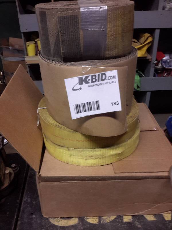 lot 183 image: Large lot of Poly Straps.. One box is NEW.