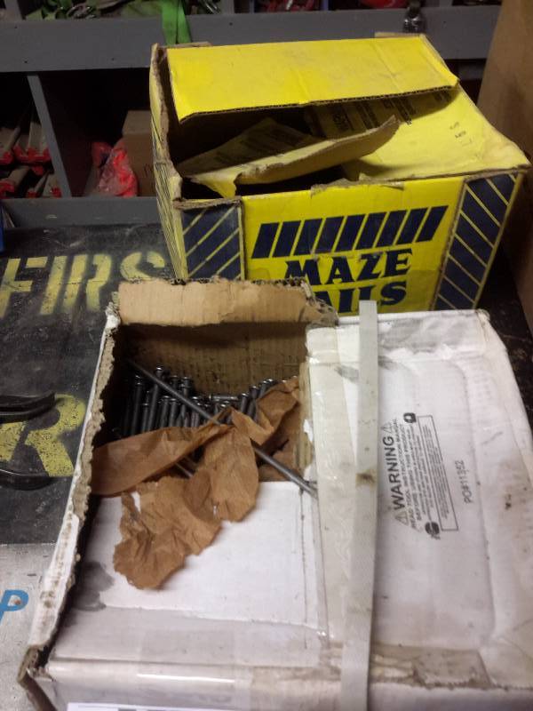 lot 184 image: Large lot of Misc. Sizes of SPIKES  See closeups
