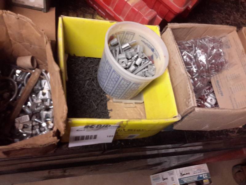 lot 185 image: Lot of misc. Types of hardware as pictured