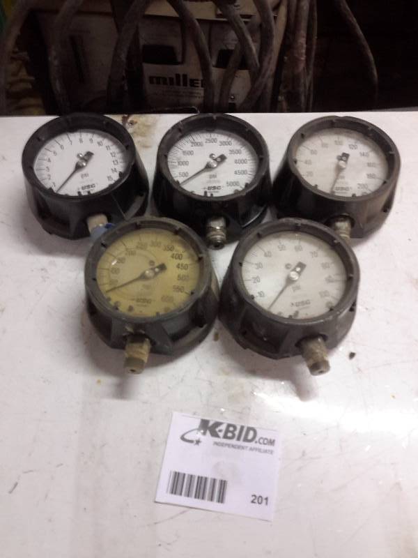 lot 201 image: 5 Gauges as shown
