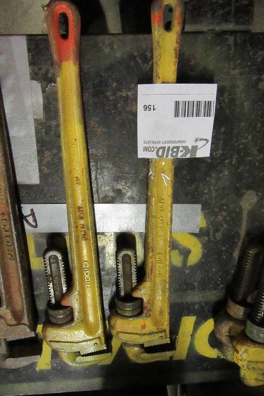 lot 156 image: 3, 24in Pipe Wrenches