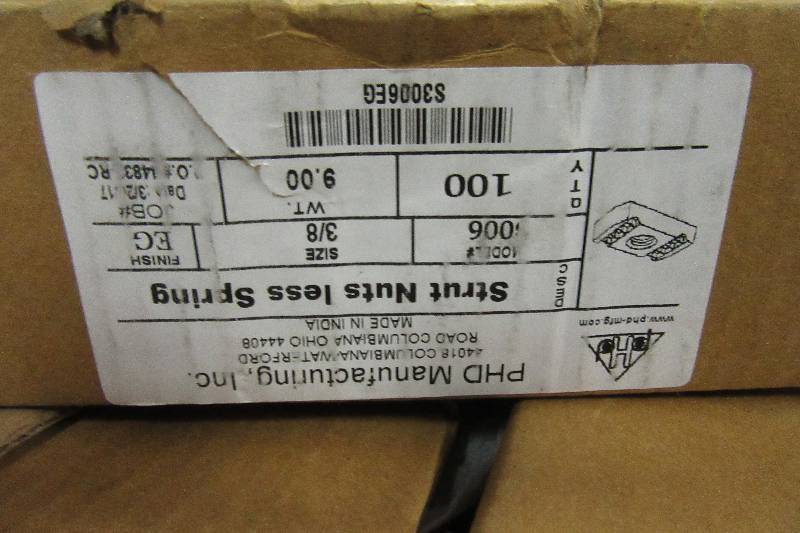 lot 158 image: 4 boxes of Strut Nuts.. Various sizes