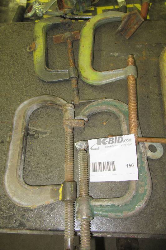 lot 150 image: 4, C clamps, various sizes