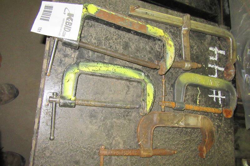 lot 151 image: 5 Misc. Sizes C Clamps