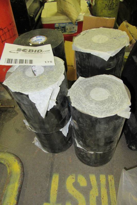 lot 175 image: Large rolls of heavy Plastic tape..Not sure what used for