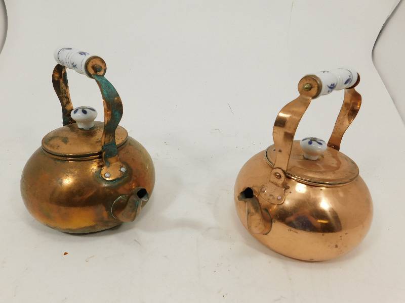 lot 42 image: Copper Tea Kettles