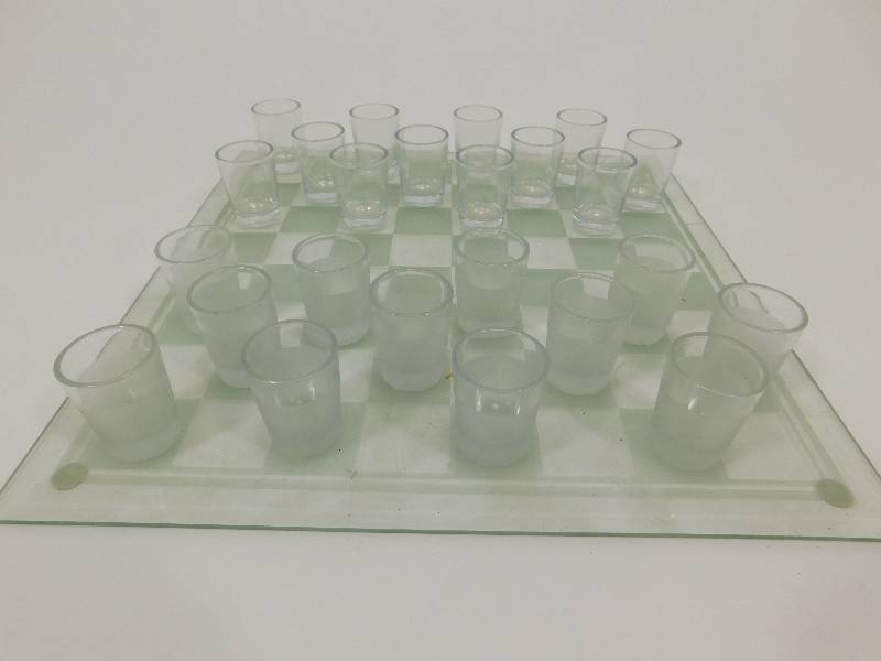 lot 62 image: Shot Glass Checker Board