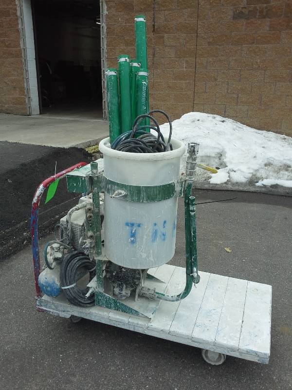 lot 307 image: Apla-Tech Drywall Taping Pump, Compressor and Hopper
