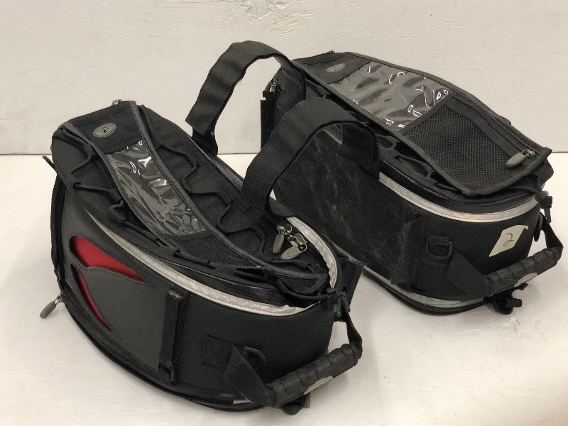 lot 15 image: Set Of Padded Motorcycle Saddle Bag...