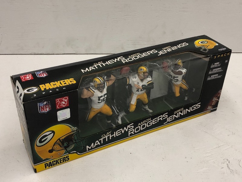 lot 26 image: Green Bay Packers 3-Pack Football F...