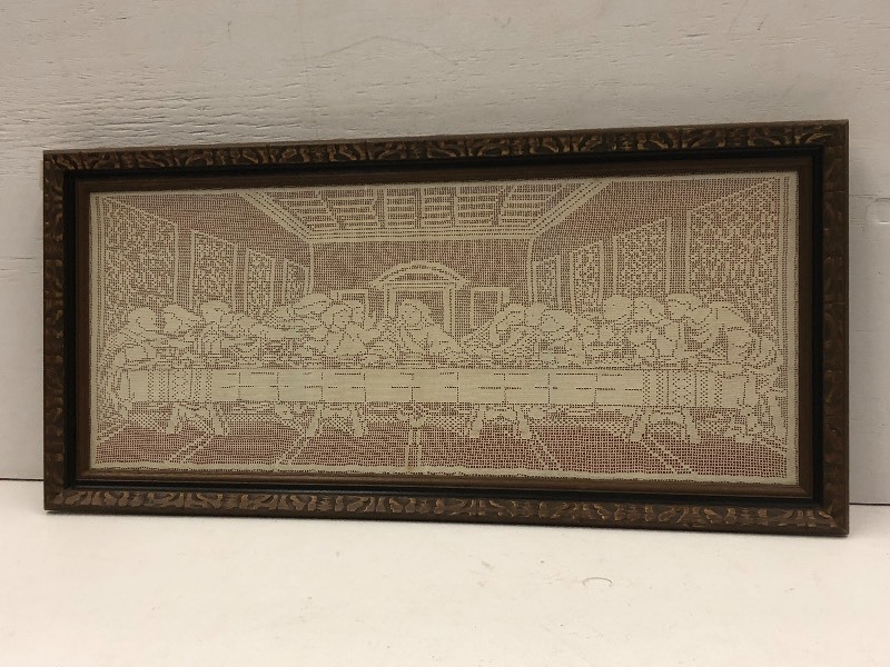 lot 102 image: 24x51 Framed The Last Supper Cr...
