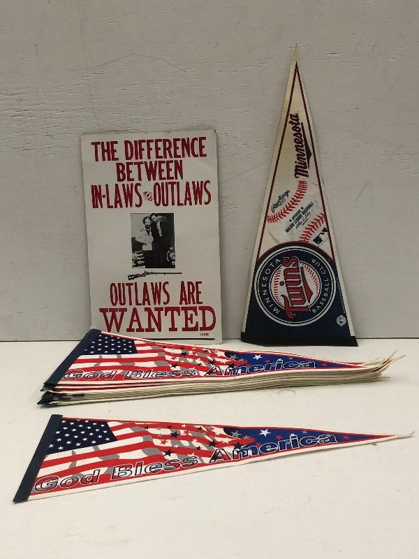 lot 104 image: Lot Of God Bless America Banners &...