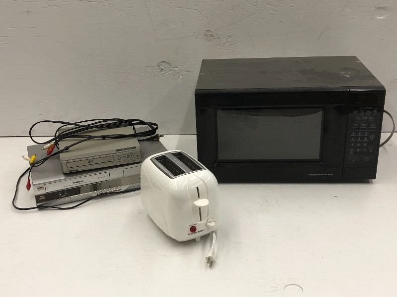 lot 105 image: Lot Of (1) Microwave, (1) Toaster,...
