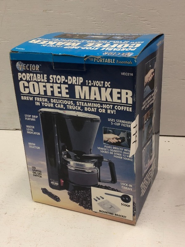 lot 114 image: Unused Portable 12Volt Coffee Maker...