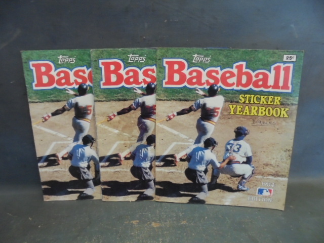 Baseball Sticker Year Books