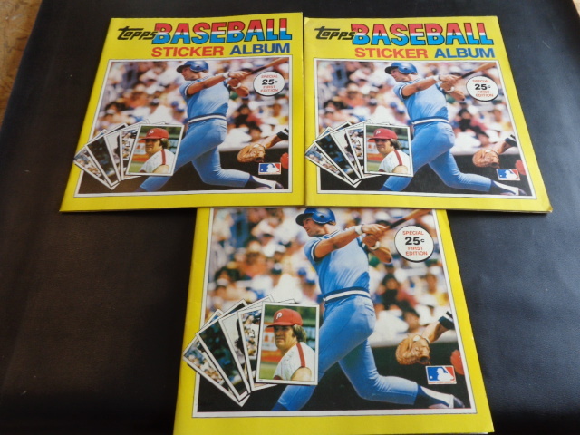 3 Topps Baseball Sticker Albums