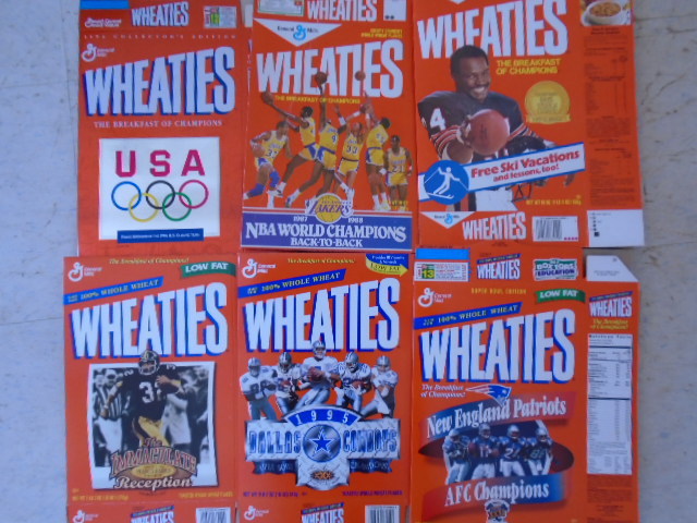 6 Wheaties Sports Boxes